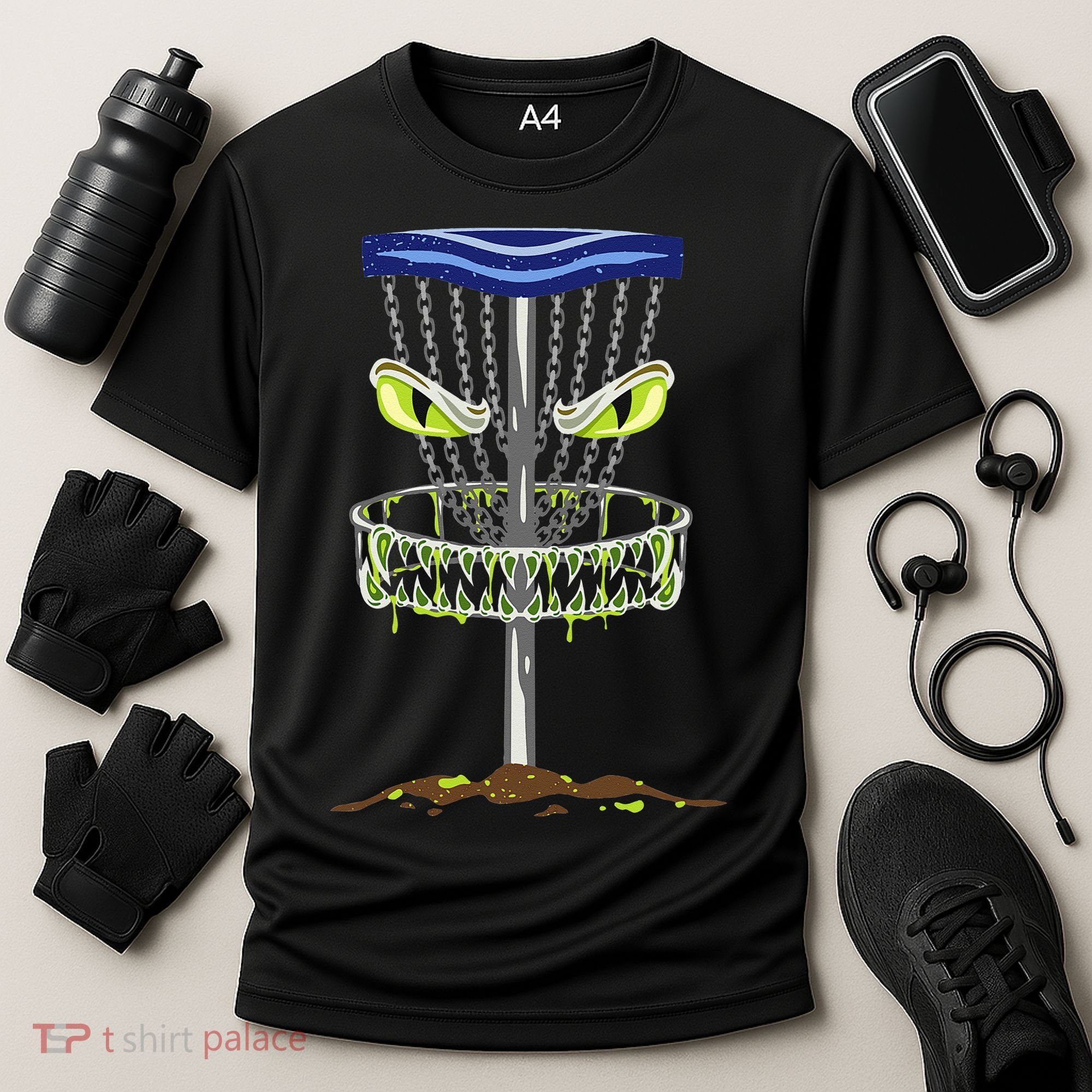 Disc Golf Men Disc Golf Monster Cooling Performance Crew T-Shirt