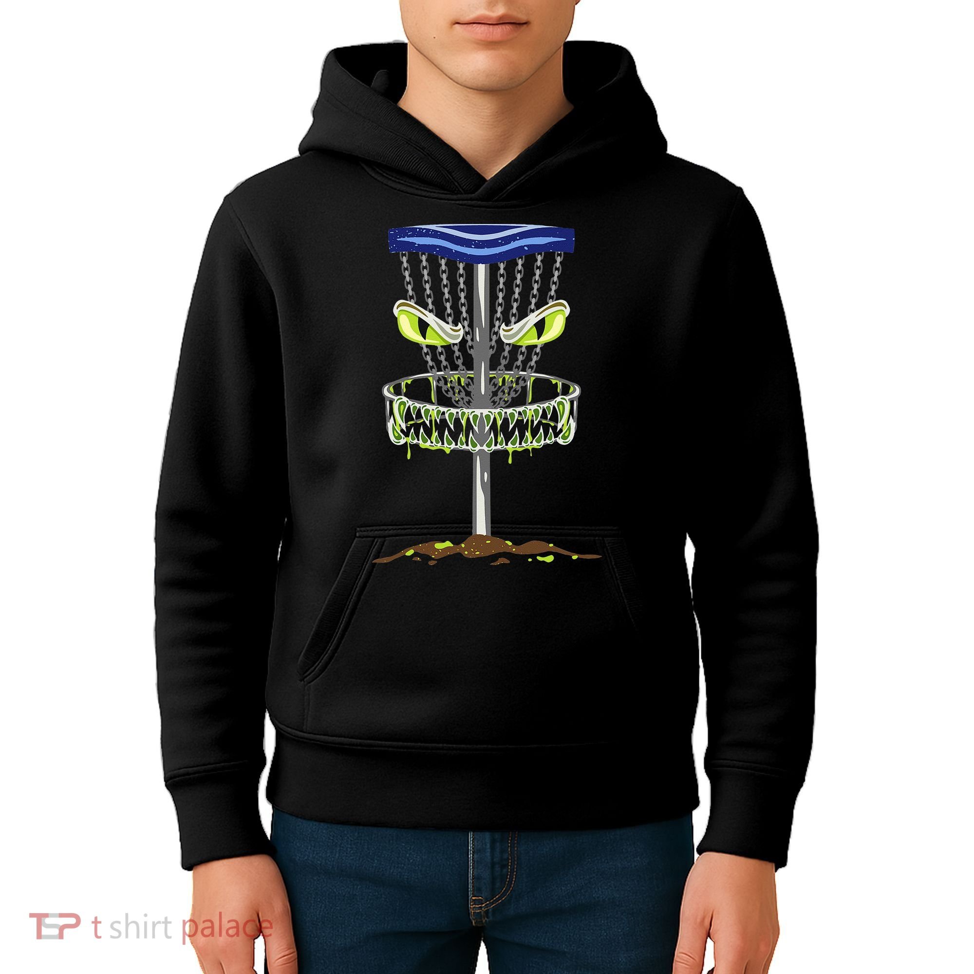 Disc Golf Men Disc Golf Monster Kids Hoodie