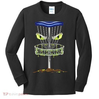 Disc Golf Men Disc Golf Monster Kids Long Sleeve Shirt