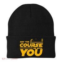 Disc Golf May The Course Be With You Frisbee Golf Gift Beanie thumb 0