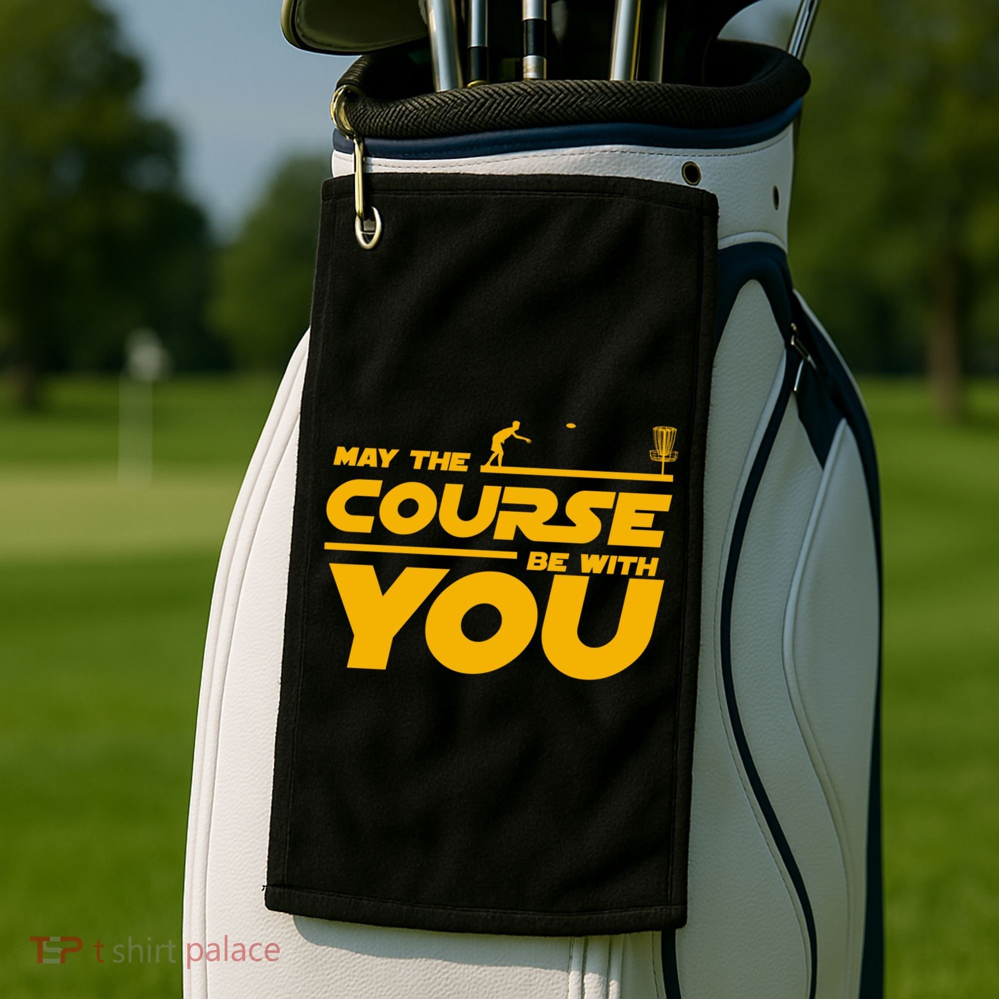 Disc Golf May The Course Be With You Frisbee Golf Gift Golf Towel