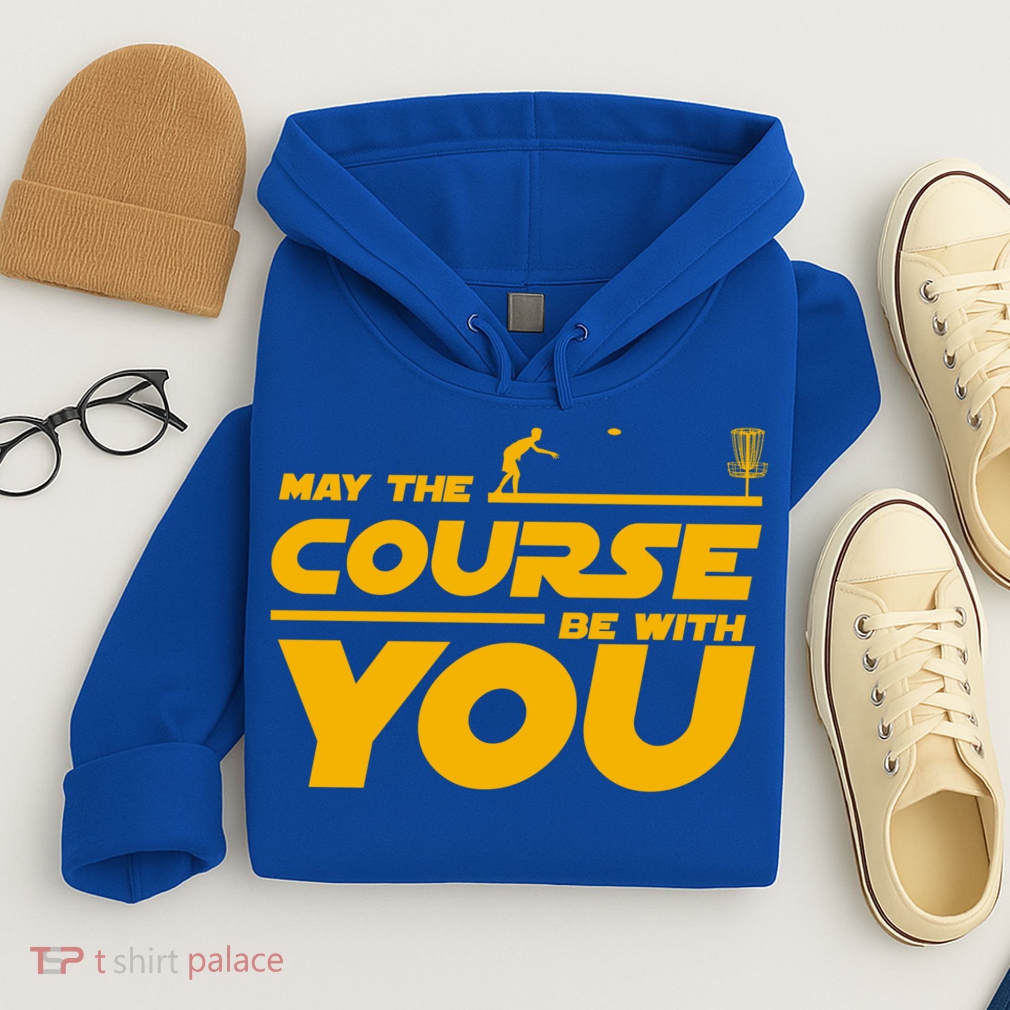 Disc Golf May The Course Be With You Frisbee Golf Gift Hoodie