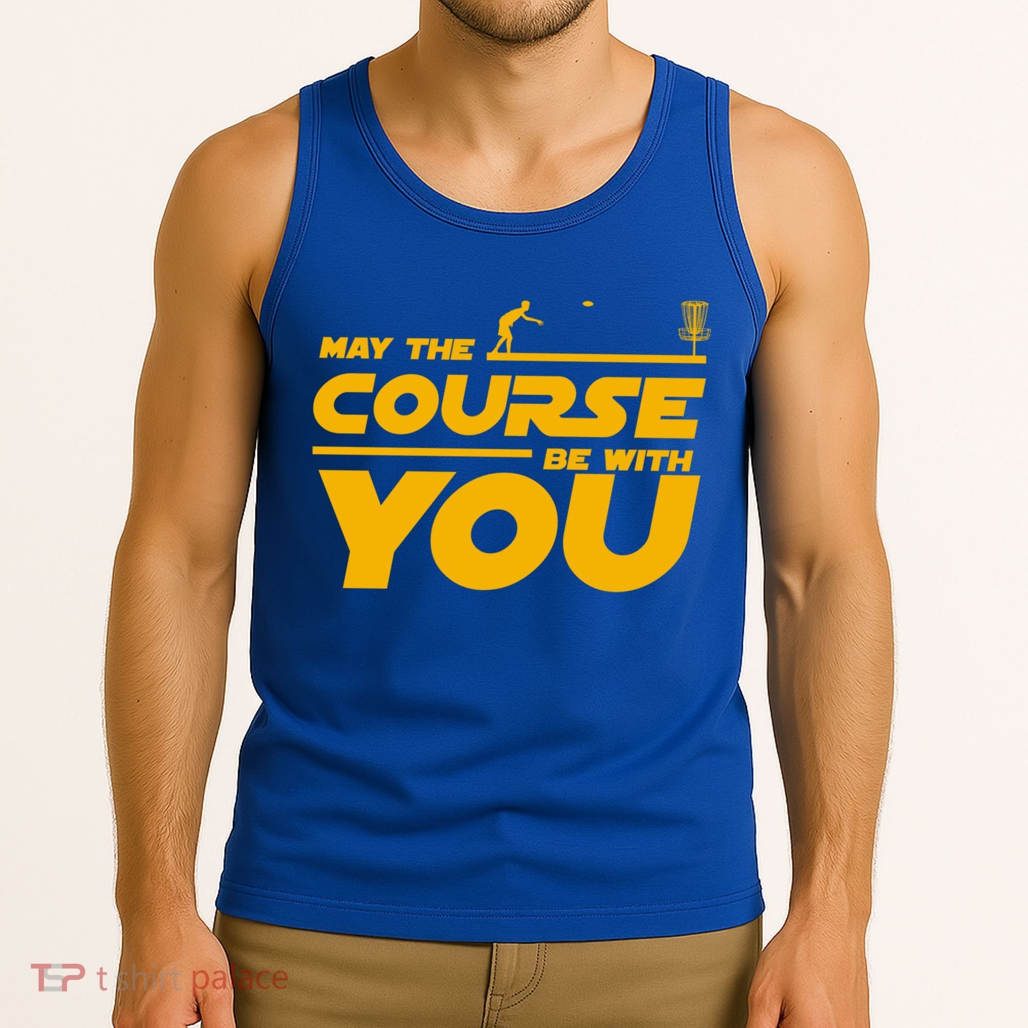 Disc Golf May The Course Be With You Frisbee Golf Gift Tank Top