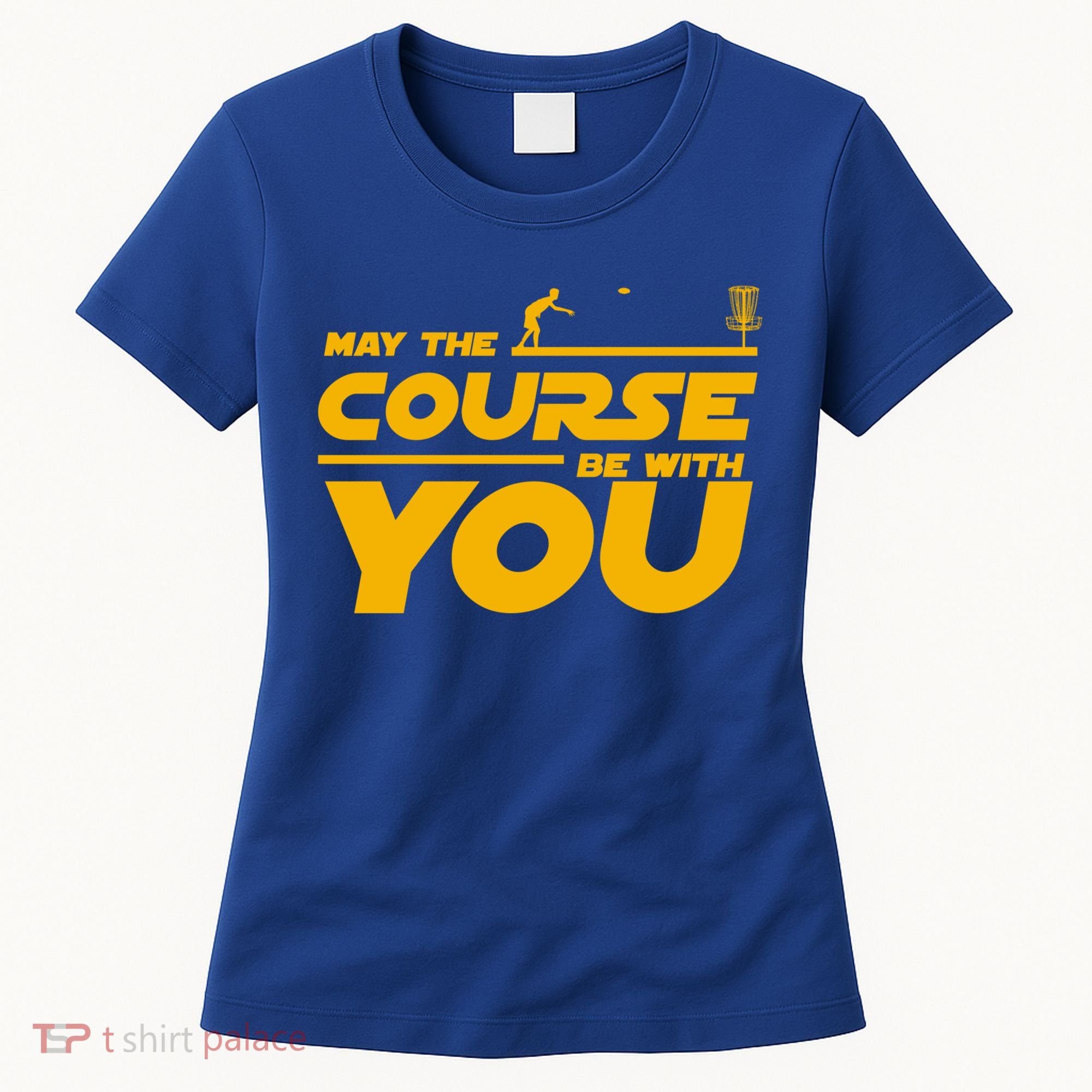 Disc Golf May The Course Be With You Frisbee Golf Gift Women's T-Shirt