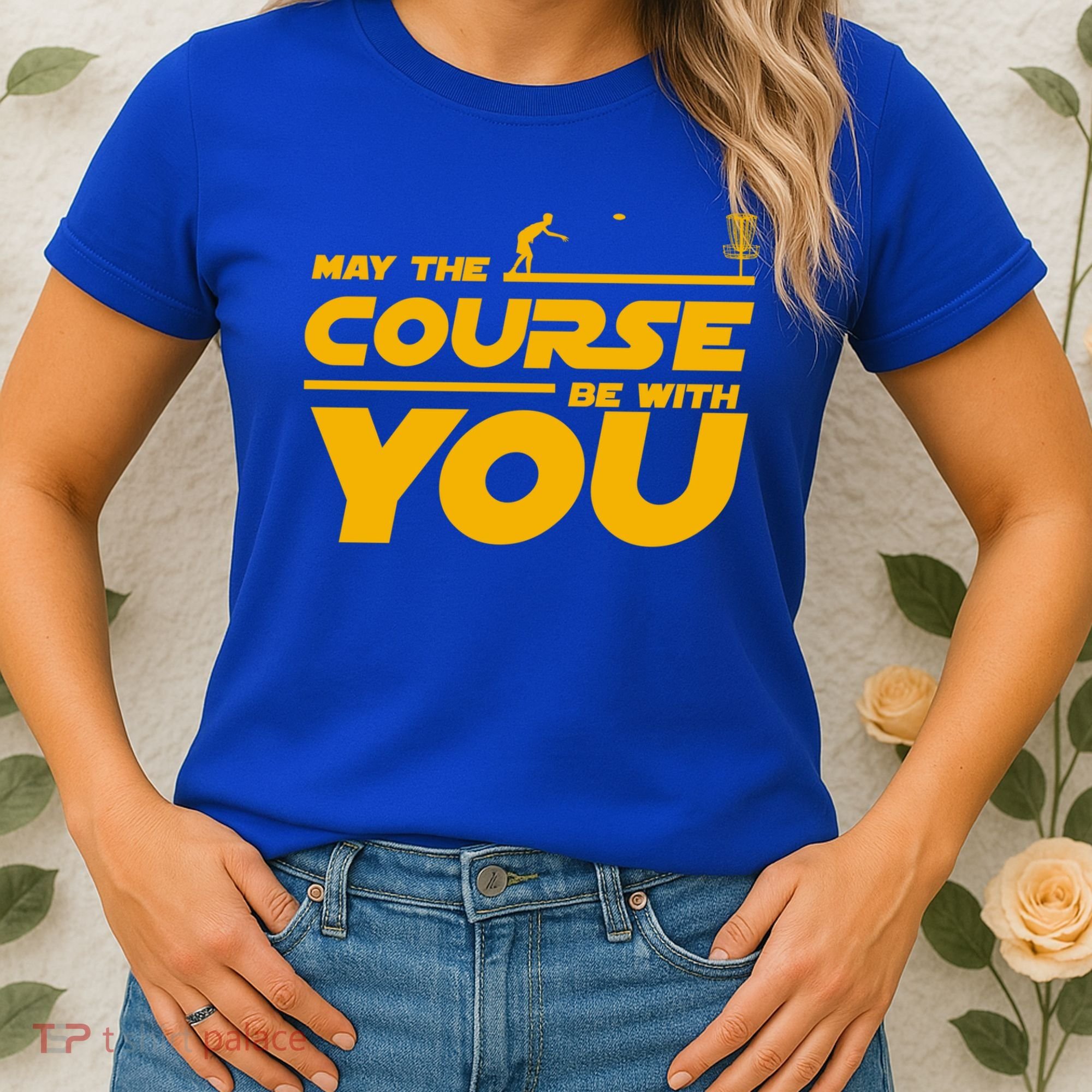 Disc Golf May The Course Be With You Frisbee Golf Gift Women's T-Shirt
