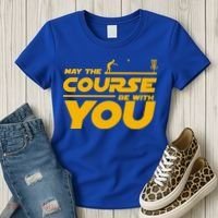 Disc Golf May The Course Be With You Frisbee Golf Gift Women's T-Shirt thumb 3