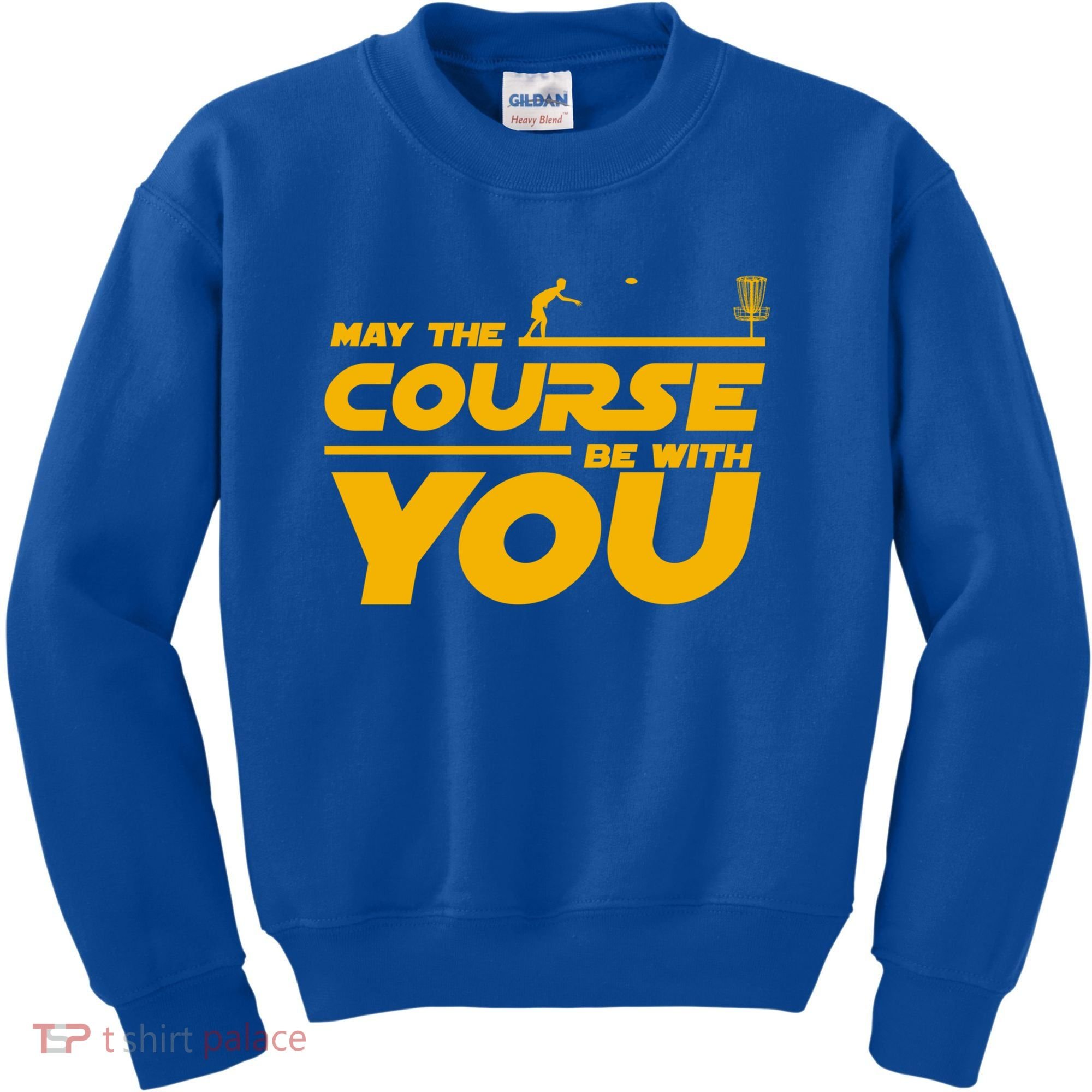 Disc Golf May The Course Be With You Frisbee Golf Gift Kids Sweatshirt