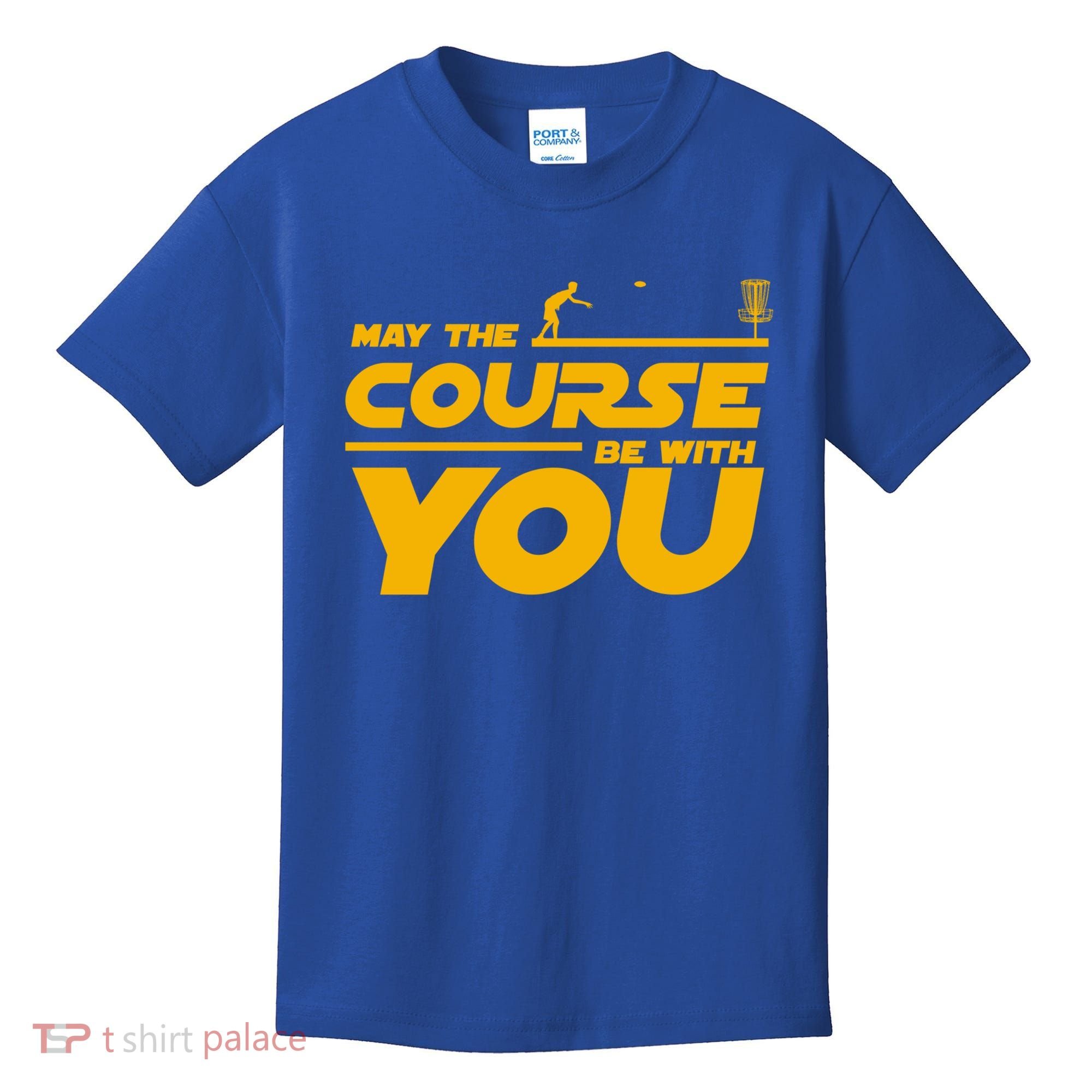 Disc Golf May The Course Be With You Frisbee Golf Gift Kids T-Shirt