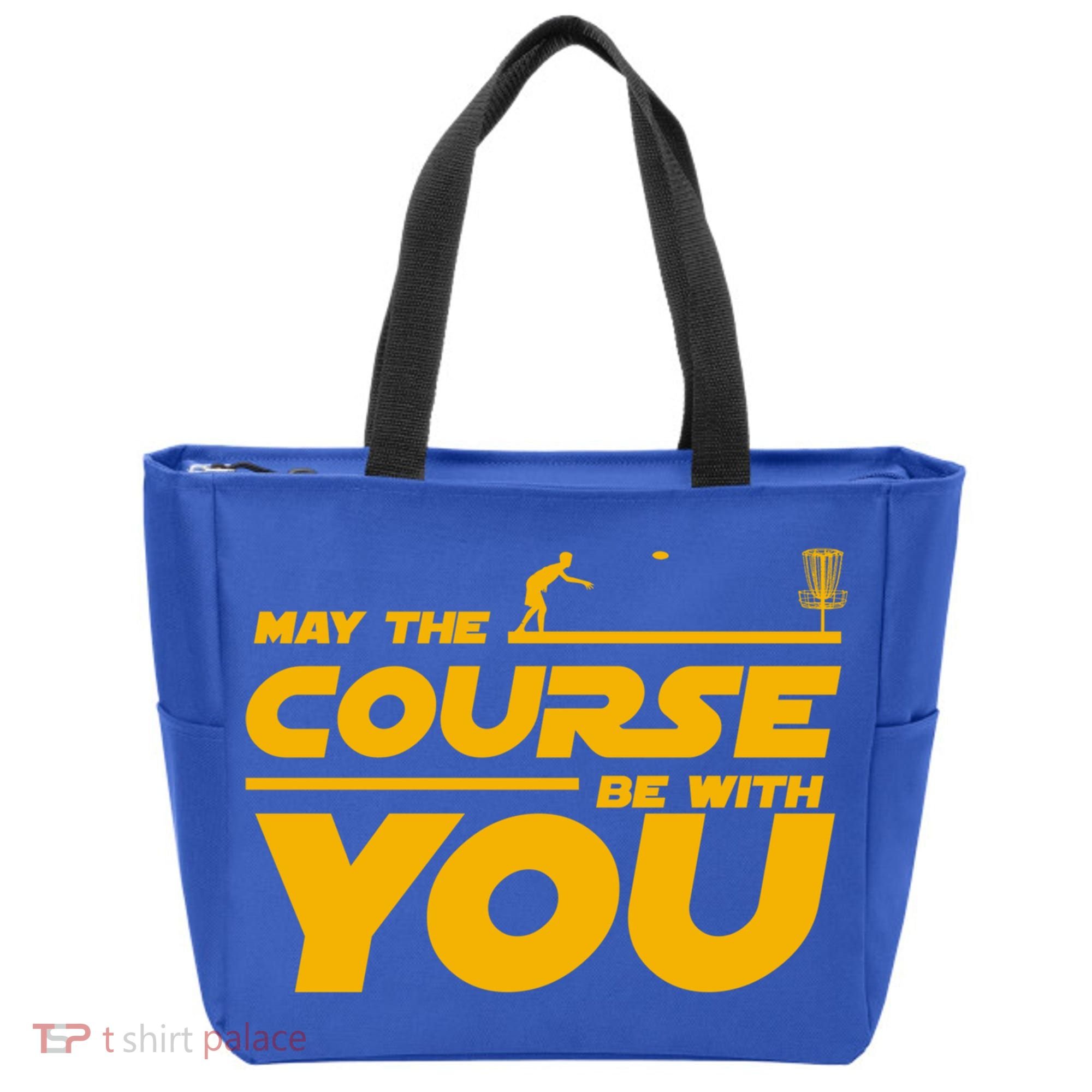 Disc Golf May The Course Be With You Frisbee Golf Gift Tote Bag