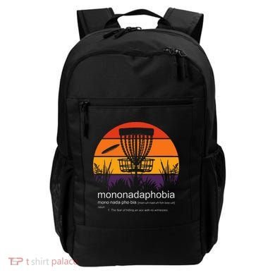 Disc Golf Mononadaphobia Funny Disk Golf Backpack