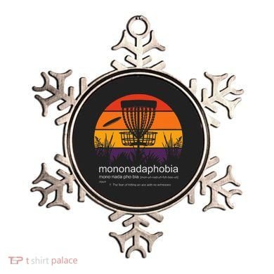 Disc Golf Mononadaphobia Funny Disk Golf Ornament