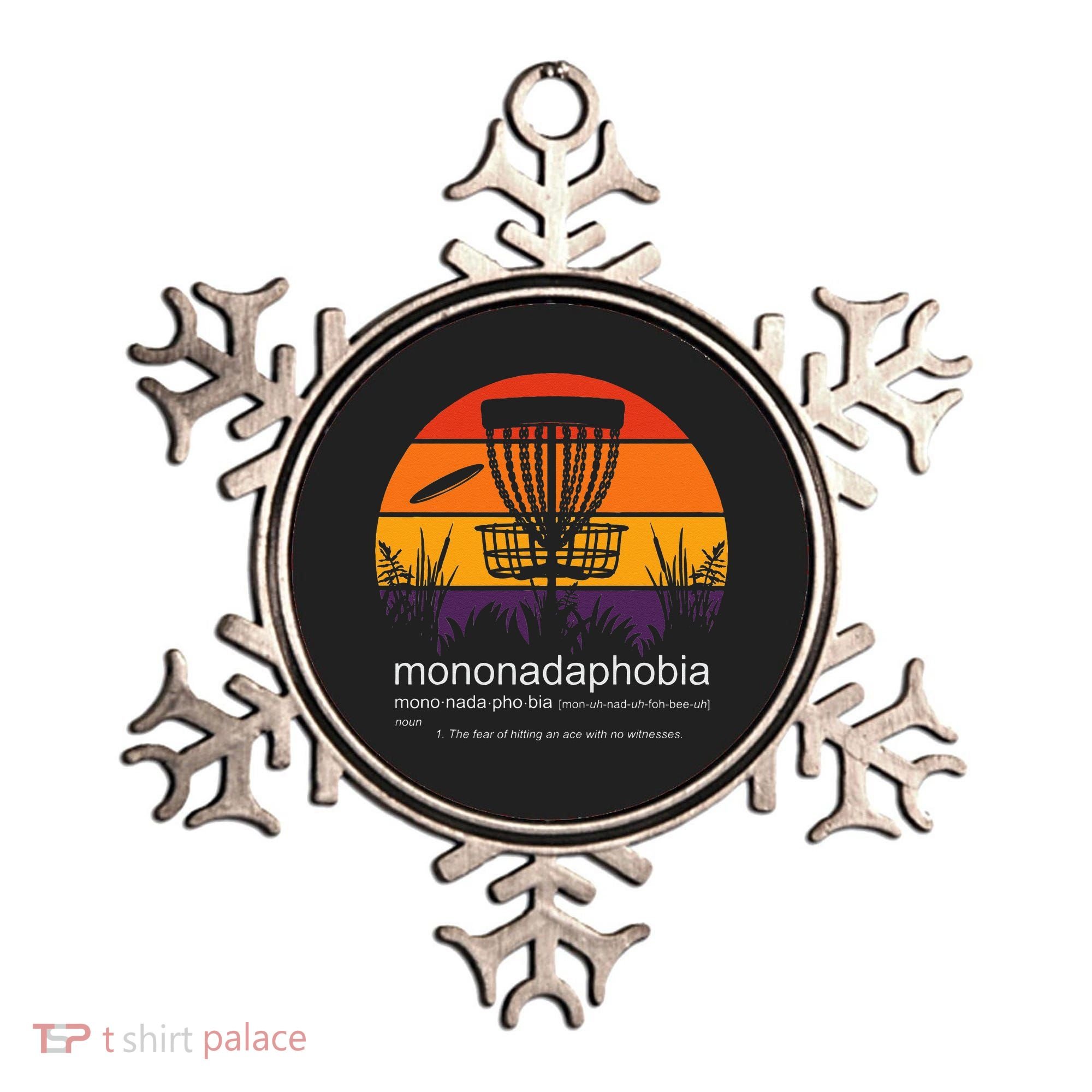 Disc Golf Mononadaphobia Funny Disk Golf Ornament