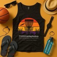 Disc Golf Mononadaphobia Funny Disk Golf Tank Top thumb 4