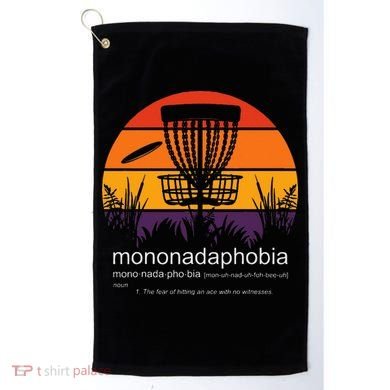 Disc Golf Mononadaphobia Funny Disk Golf Golf Towel