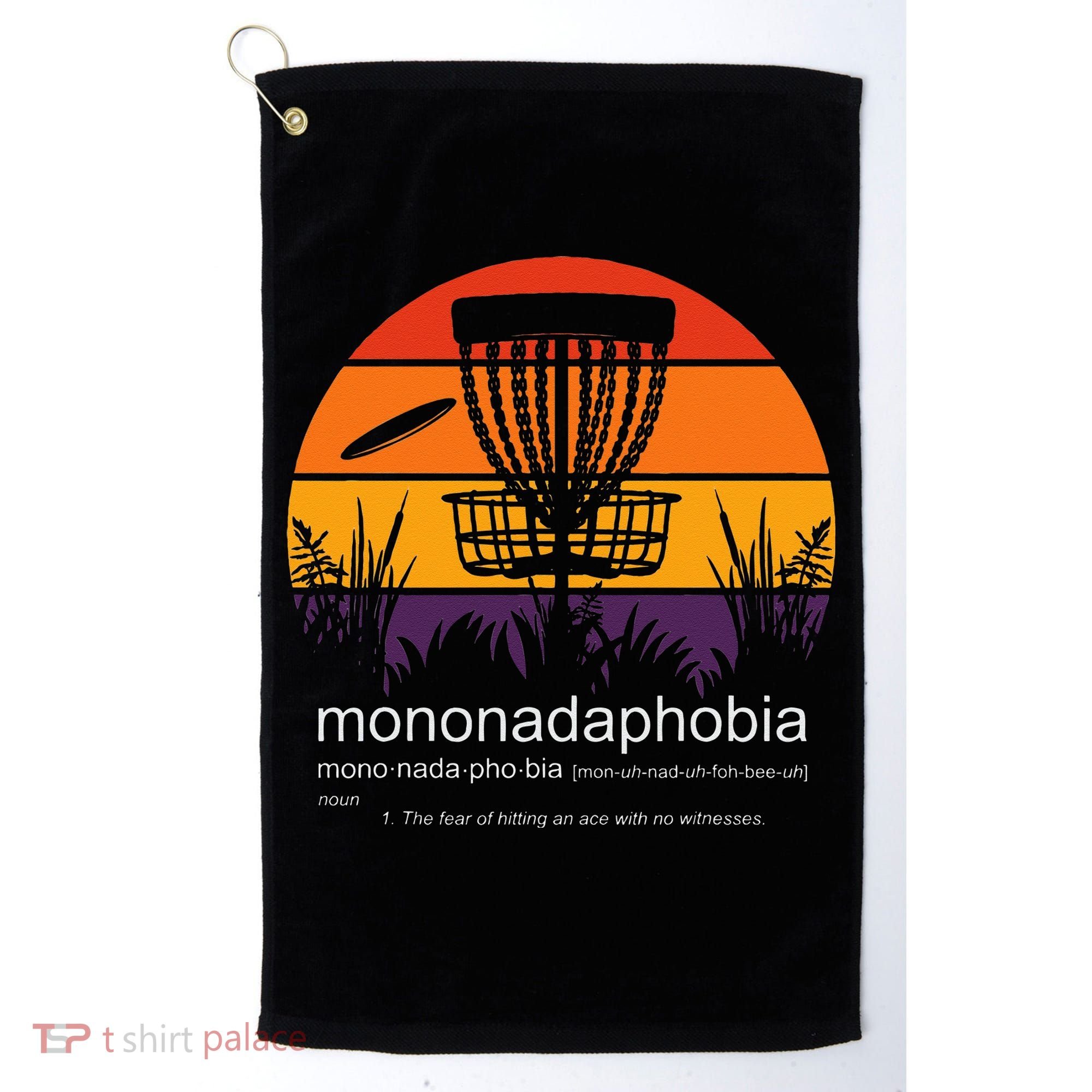 Disc Golf Mononadaphobia Funny Disk Golf Golf Towel