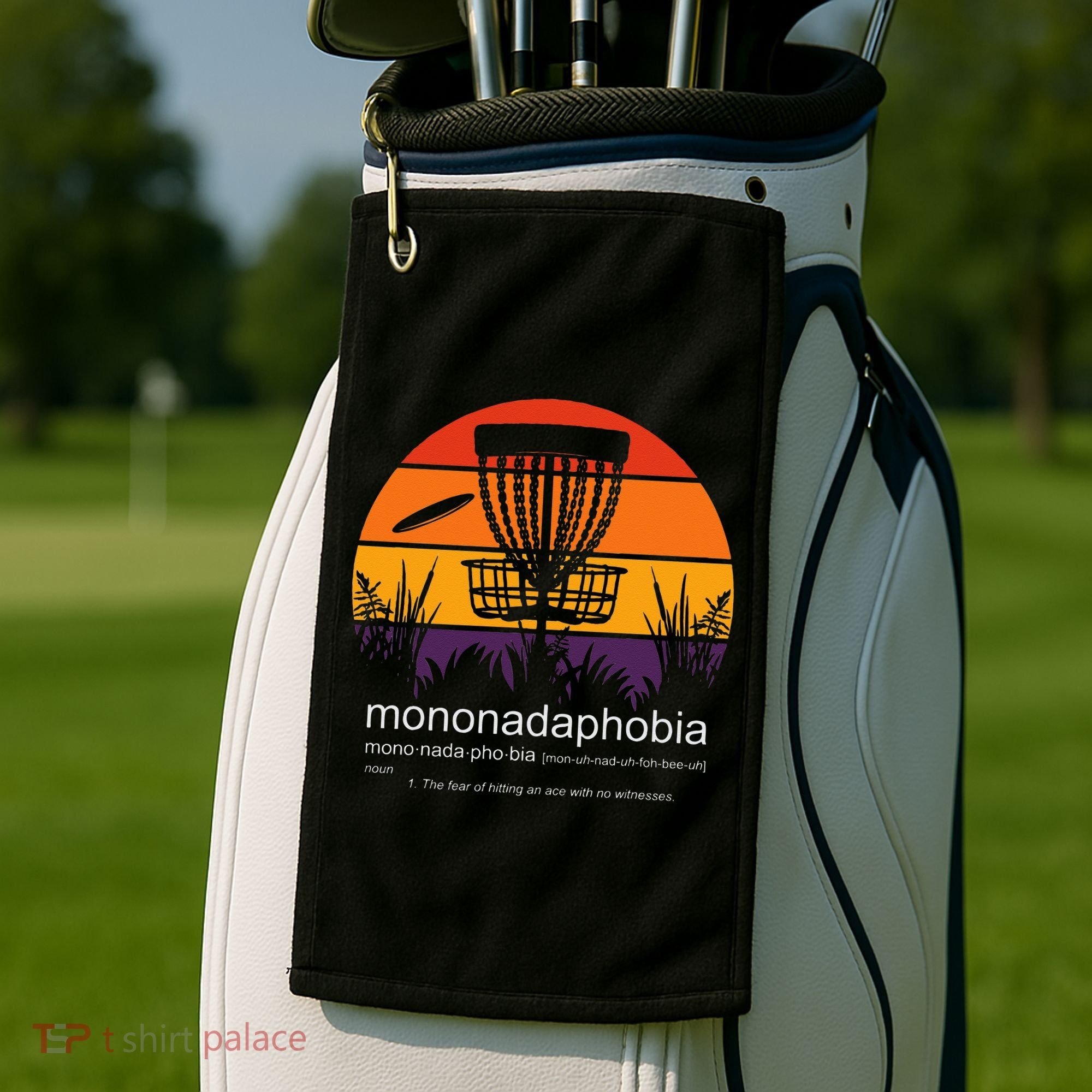 Disc Golf Mononadaphobia Funny Disk Golf Golf Towel