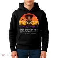 Disc Golf Mononadaphobia Funny Disk Golf Kids Hoodie thumb 4