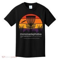 Disc Golf Mononadaphobia Funny Disk Golf Kids T-Shirt thumb 0