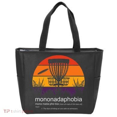 Disc Golf Mononadaphobia Funny Disk Golf Tote Bag