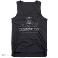 Disc Golf Mononadaphobia funny disk golf Tank Top thumb 0