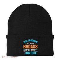 Dog Groomer Miracle Worker Isn't An Job Title Gift Beanie thumb 0