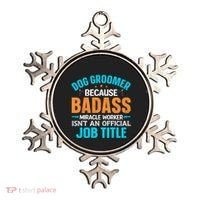 Dog Groomer Miracle Worker Isn't An Job Title Gift Ornament thumb 0
