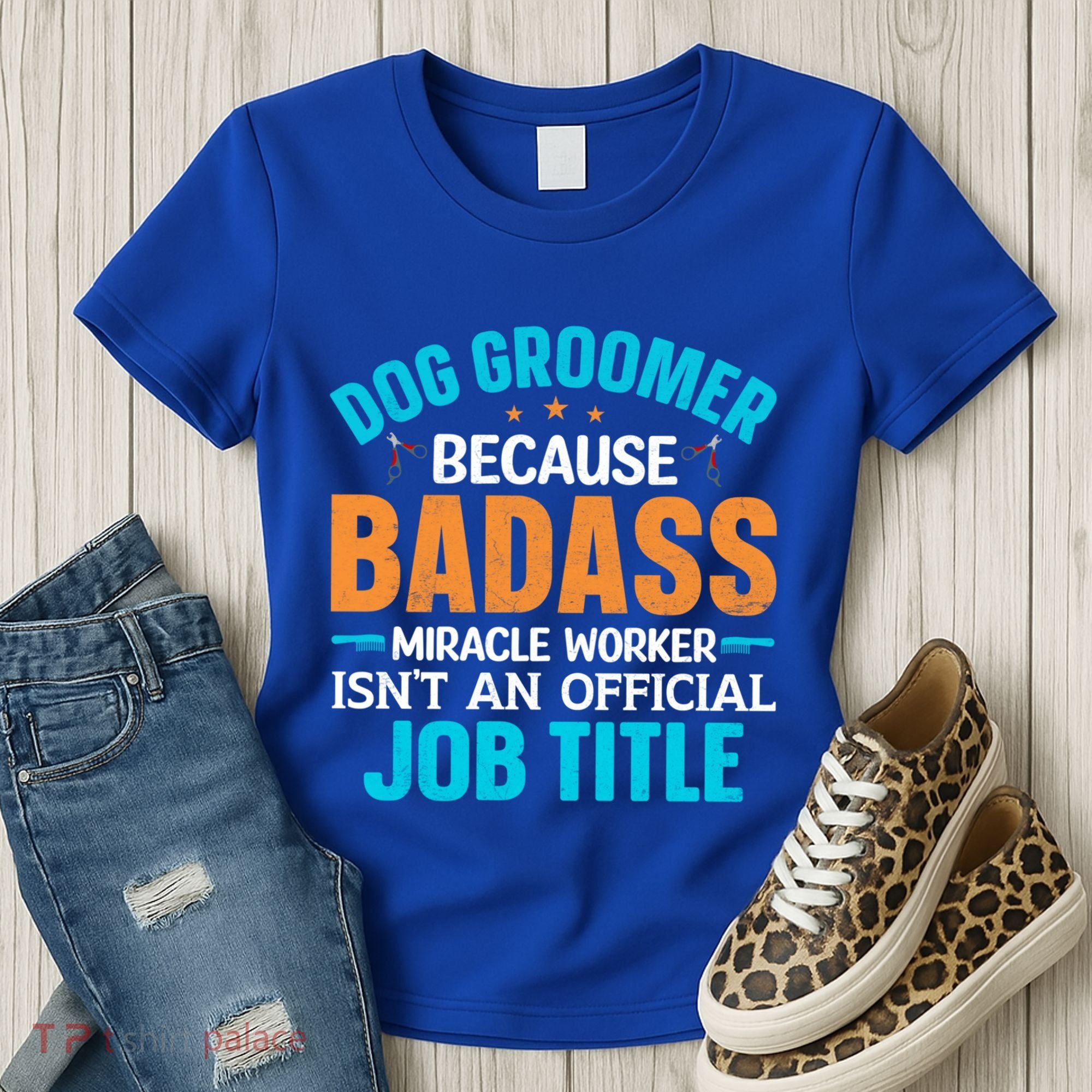 Dog Groomer Miracle Worker Isn't An Job Title Gift Women's T-Shirt