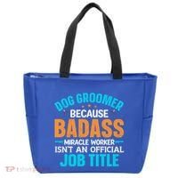 Dog Groomer Miracle Worker Isn't An Job Title Gift Tote Bag thumb 0