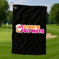 Dink'n Go Nuts Funny Pickleball Player Paddleball Lover Golf Towel thumb 1