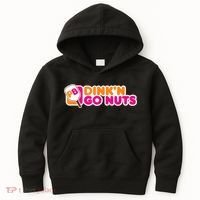 Dink'n Go Nuts Funny Pickleball Player Paddleball Lover Kids Hoodie thumb 0