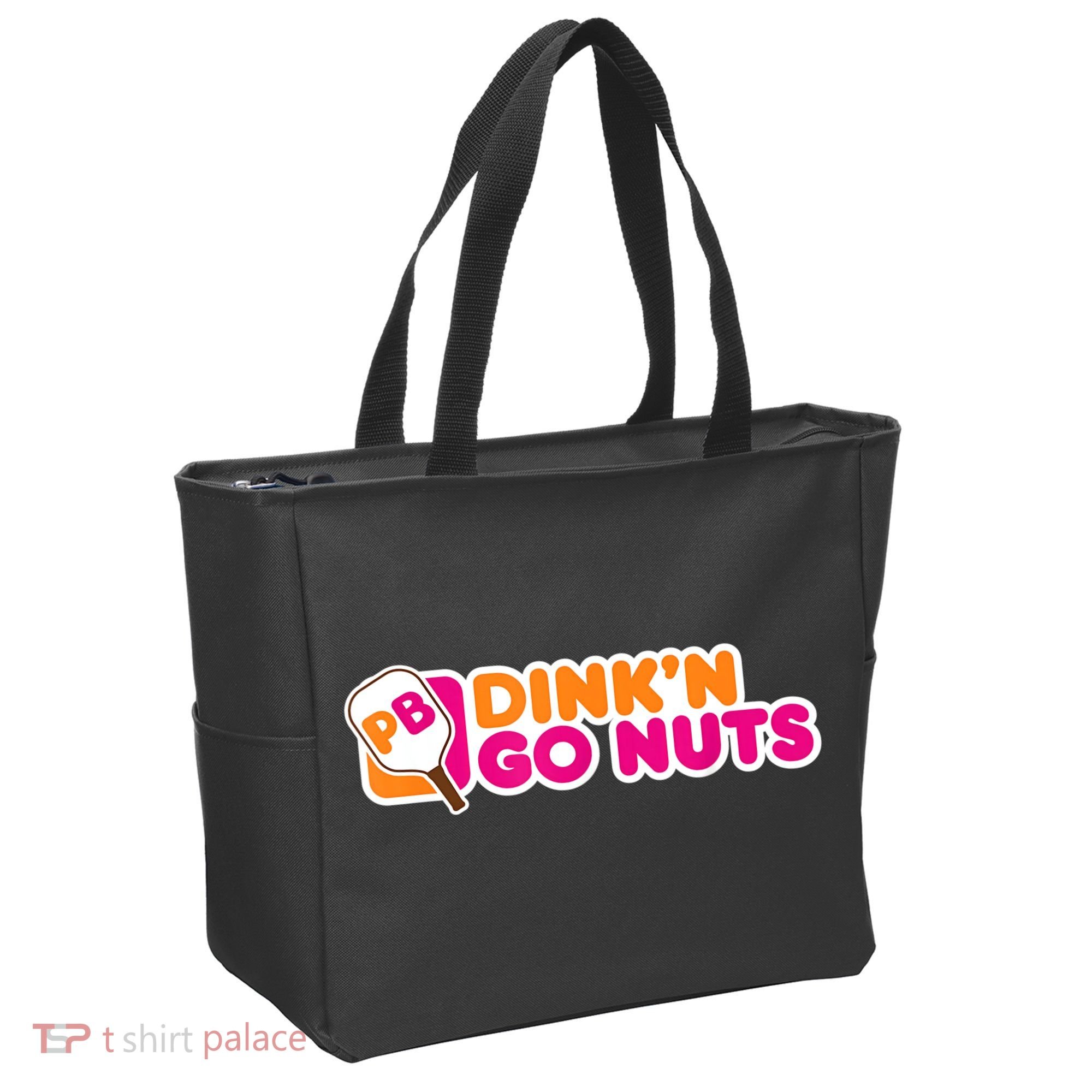 Dink'n Go Nuts Funny Pickleball Player Paddleball Lover Tote Bag