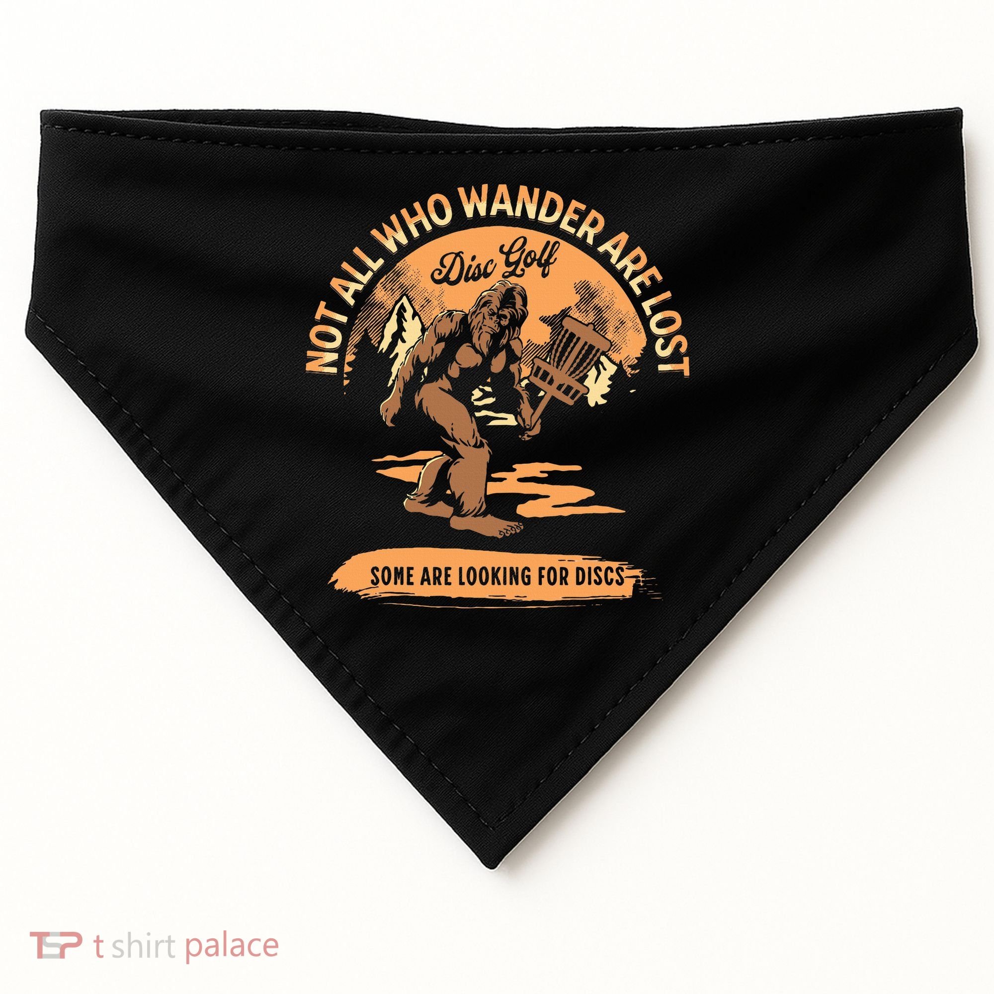 Disc Golf Not All Who Wander Are Lost USA-Made Doggie Bandana