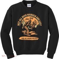Disc Golf Not All Who Wander Are Lost Kids Sweatshirt thumb 0