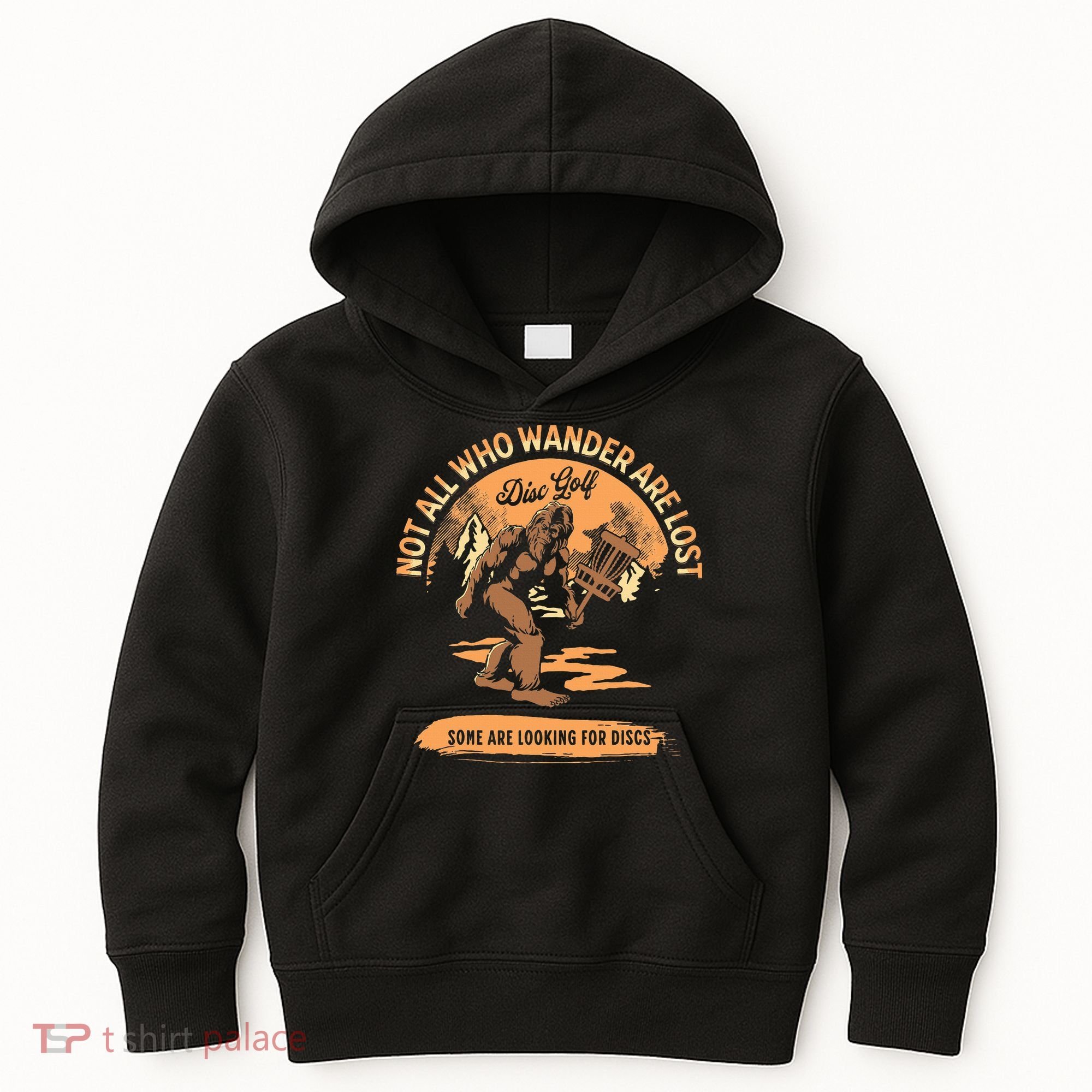 Disc Golf Not All Who Wander Are Lost Kids Hoodie