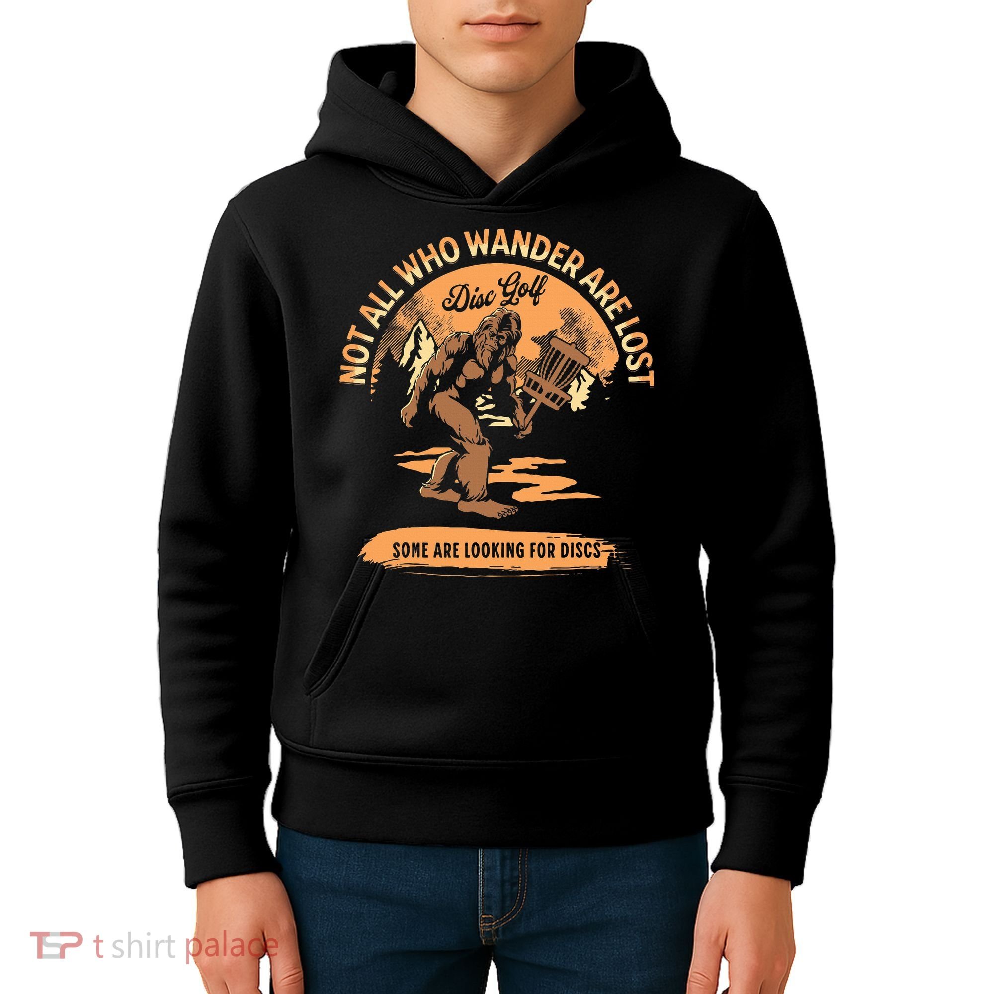 Disc Golf Not All Who Wander Are Lost Kids Hoodie