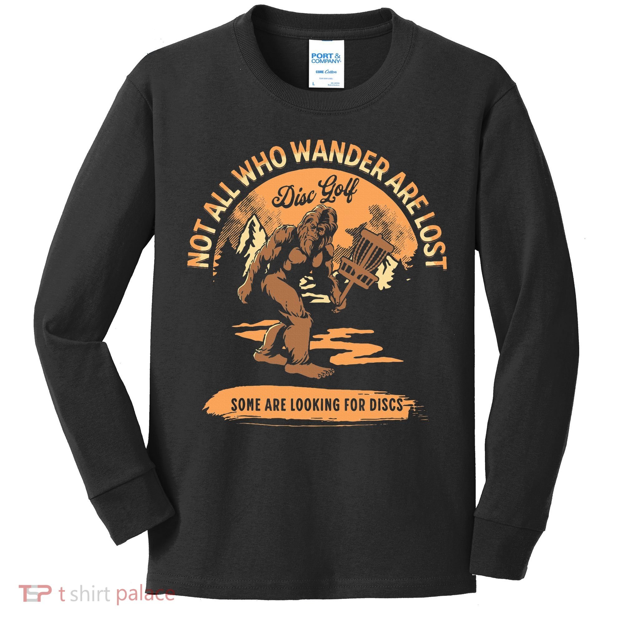 Disc Golf Not All Who Wander Are Lost Kids Long Sleeve Shirt