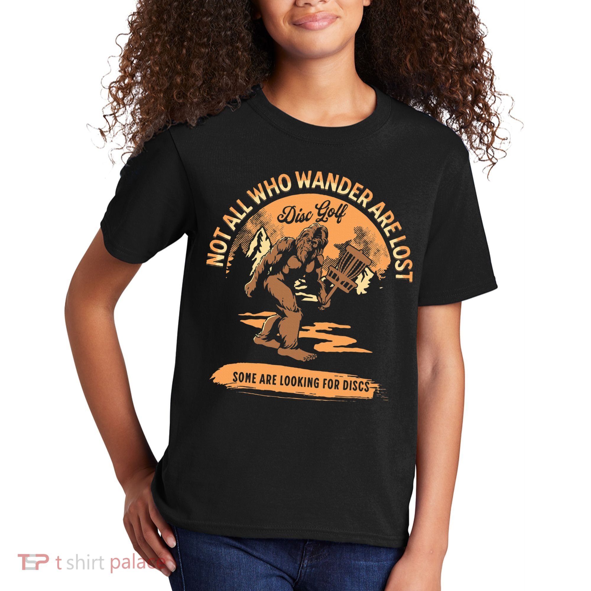Disc Golf Not All Who Wander Are Lost Kids T-Shirt