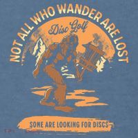 Disc Golf Not All Who Wander Are Lost Comfort Colors Garment-Dyed Hooded Sweatshirt thumb 2