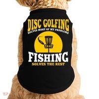 Disc Golf N Fishing Solves My Problems Doggie Tank thumb 0