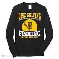 Disc Golf N Fishing Solves My Problems Long Sleeve Shirt thumb 0