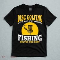 Disc Golf N Fishing Solves My Problems T-Shirt thumb 5