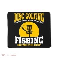 Disc Golf N Fishing Solves My Problems Mousepad thumb 0