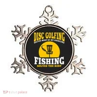 Disc Golf N Fishing Solves My Problems Ornament thumb 0