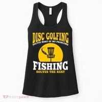 Disc Golf N Fishing Solves My Problems Women's Tank Top thumb 0