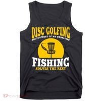 Disc Golf N Fishing Solves My Problems Tank Top thumb 0