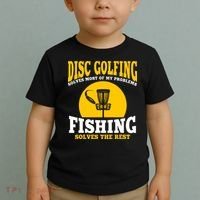 Disc Golf N Fishing Solves My Problems Toddler T-Shirt thumb 2