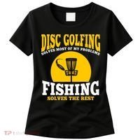 Disc Golf N Fishing Solves My Problems Women's T-Shirt thumb 0