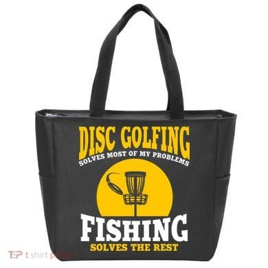 Disc Golf N Fishing Solves My Problems Tote Bag