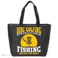 Disc Golf N Fishing Solves My Problems Tote Bag thumb 0