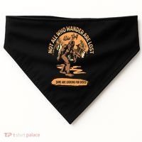 Disc Golf  Not All Who Wander Are Lost Funny Sarcastic USA-Made Doggie Bandana thumb 0